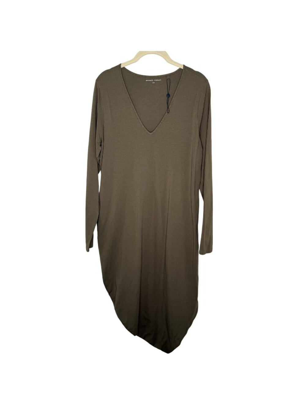 Universal Standard Brown Iconic Long Sleeve Geneva Midi Dress, 6